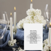 Elegant Tree Sketch Wedding Table Number Card テーブルナンバー