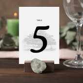 Elegant Tree Sketch Wedding Table Number Card テーブルナンバー