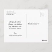 Elegant trendy family photo christmas card ポストカード (裏面)