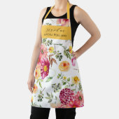 Elegant  Trendy Floral Grace Grandma Typography  エプロン (インサイチュ)