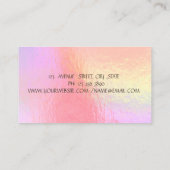 Elegant Trendy Holographic,Gold,Lotus,Zen Stones  名刺 (裏面)