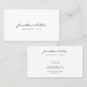 Elegant Trendy Modern Minimalist Template Script 名刺 (正面/裏面)