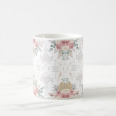 Elegant Tribal Floral Mug コーヒーマグカップ (中央)