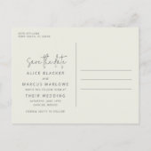 Elegant Tropical Beach Wedding Save the Date 案内ポストカード (裏面)