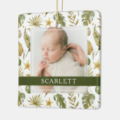 Elegant Tropical Double Sided 2 Photo セラミックオーナメント (左)