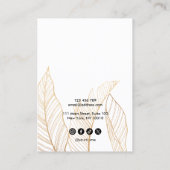 Elegant Tropical Earring Frame Display Add Logo 名刺 (裏面)