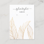 Elegant Tropical Earring Frame Display Add Logo 名刺 (正面)