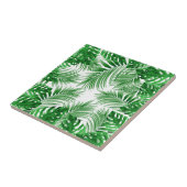 elegant Tropical green palm leaf pattern タイル (側面)