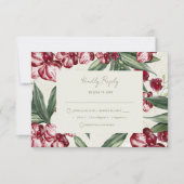 Elegant Tropical Island Beach Wedding RSVP (正面)