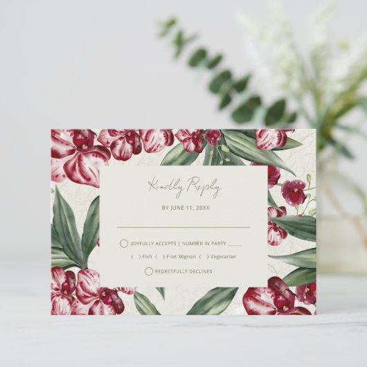 Elegant Tropical Island Beach Wedding RSVP (スタンド正面)