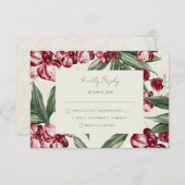 Elegant Tropical Island Beach Wedding RSVP (正面/裏面)