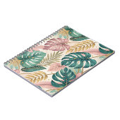 Elegant Tropical Monsteras Boho ノートブック (左側)