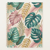 Elegant Tropical Monsteras Boho プランナー手帳 (正面)