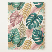 Elegant Tropical Monsteras Boho プランナー手帳 (裏面)