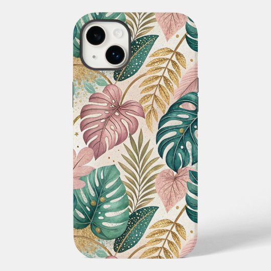 Elegant Tropical Monsteras Boho Case-Mate iPhoneケース (裏面)