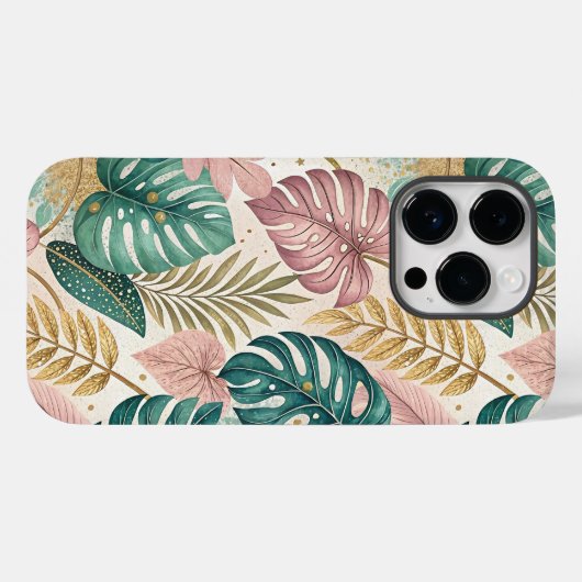 Elegant Tropical Monsteras Boho Case-Mate iPhoneケース (裏面 (横))
