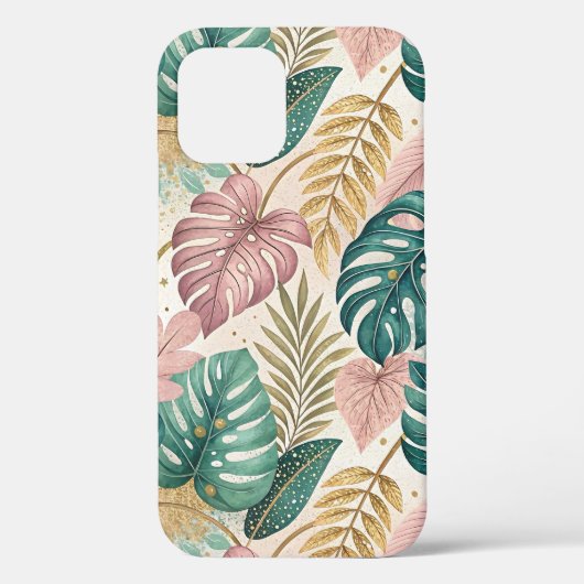 Elegant Tropical Monsteras Boho Case-Mate iPhoneケース (裏面)