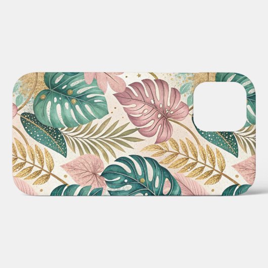 Elegant Tropical Monsteras Boho Case-Mate iPhoneケース (裏面 (横))