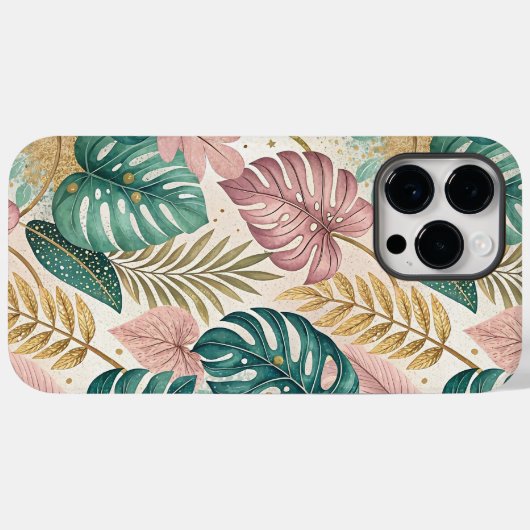 Elegant Tropical Monsteras Boho Case-Mate iPhoneケース (裏面 (横))
