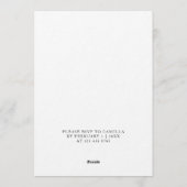 Elegant Tropical Palm Monograms Wedding 招待状 (裏面)