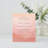 Elegant Tropical Sunset Wedding Invitation (スタンド正面)