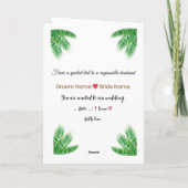 Elegant Tropical Wedding Invitation  カード (裏面)