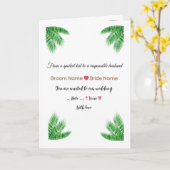 Elegant Tropical Wedding Invitation  カード (黄色い花)