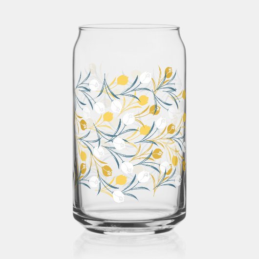 Elegant Tulip Floral Pattern  ガラス缶 (裏面)