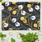 Elegant Tulip Floral Pattern  キッチンタオル (折り畳み)