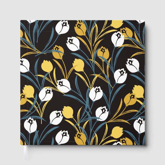 Elegant Tulip Floral Pattern  ゲストブック (正面)