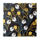 Elegant Tulip Floral Pattern  タイル (正面)