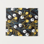 Elegant Tulip Floral Pattern  タペストリー (正面(横))