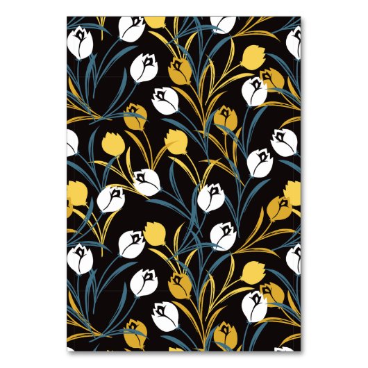 Elegant Tulip Floral Pattern  テーブルナンバー (正面)