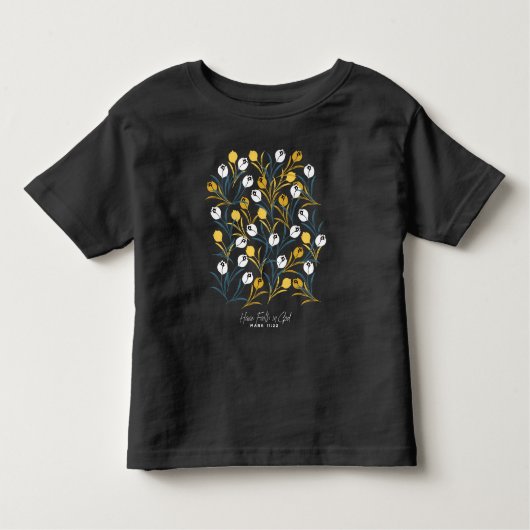 Elegant Tulip Floral Pattern  トドラーTシャツ (正面)