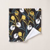 Elegant Tulip Floral Pattern  バスタオルセット (ウォッシュタオル)