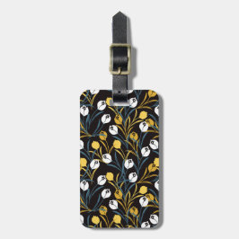 Elegant Tulip Floral Pattern  ラゲッジタグ