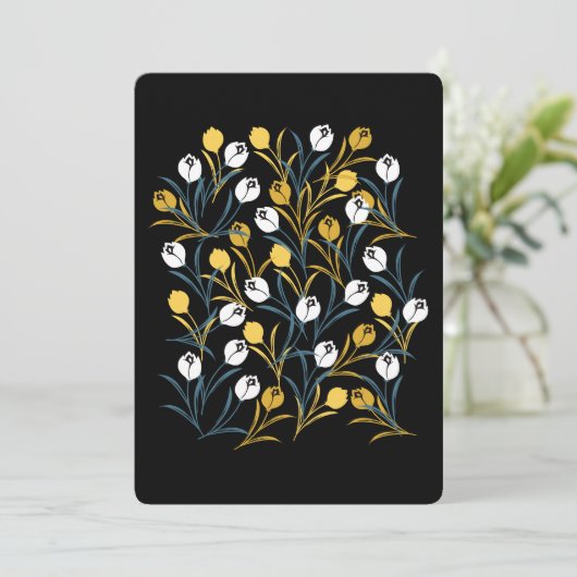 Elegant Tulip Floral Pattern  招待状 (スタンド正面)