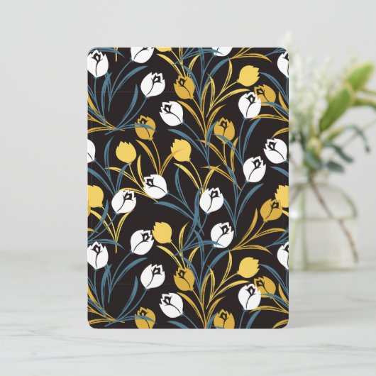 Elegant Tulip Floral Pattern 招待状 (スタンド正面)