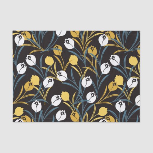 Elegant Tulip Floral Pattern  薄葉紙 (正面)