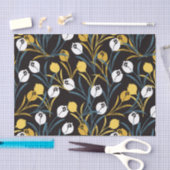 Elegant Tulip Floral Pattern  薄葉紙 (クラフト)