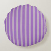 Elegant Tulip Flowers Pattern,Purple Stripes ラウンドクッション (裏面)
