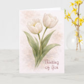 Elegant Tulips Thinking Of You Card カード (黄色い花)
