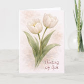 Elegant Tulips Thinking Of You Card カード (正面)