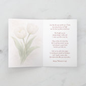 Elegant Tulips Thinking Of You Card カード (内部)