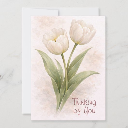 Elegant Tulips Thinking Of You Card シーズンカード (正面)