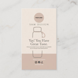 Elegant Tumbler Care Instructions Custom Than you 名刺