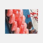 Elegant Tuna Feast – Japanese Style Fleece Blanket フリースブランケット (正面(横))