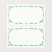 Elegant Turquoise Floral Table Number & Guest Name (内部フラット)