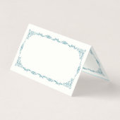 Elegant Turquoise Floral Table Number & Guest Name (裏面)