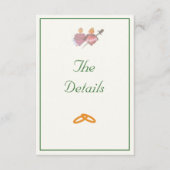 Elegant Two Hearts Catholic Wedding  エンクロージャーカード (正面)